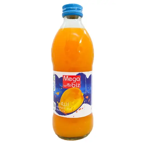 ابمیوه شیشه ای انبه مگابیز 300میلی لیتر(2عدد)