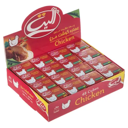 عصاره گوشت مرغ الیت بسته 48 عددی