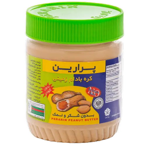 کره بادام زمینی بدون شکر و نمک پرارین(2عددی)350گرم