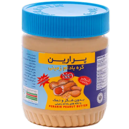 کره بادام زمینی کروچی بدون شکر پرارین(2عددی)350گرم