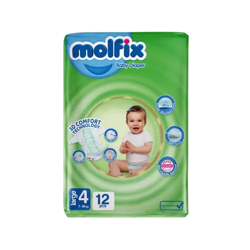 پوشک سایز4 مولفیکس (2عددی)